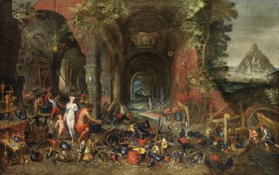 Venus und Amor in der Schmiede des Vulkan von Flemish painter in the circle of Jan Brueghel